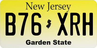 NJ license plate B76XRH