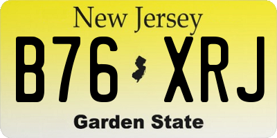 NJ license plate B76XRJ