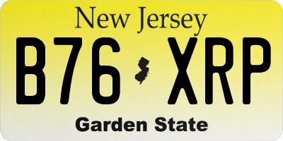 NJ license plate B76XRP