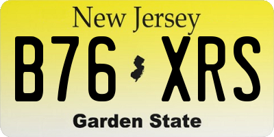NJ license plate B76XRS