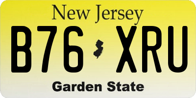 NJ license plate B76XRU