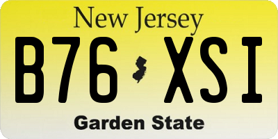 NJ license plate B76XSI
