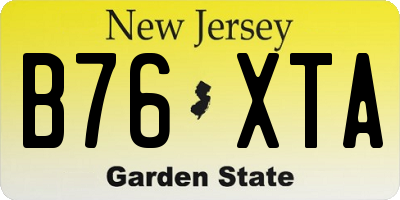 NJ license plate B76XTA