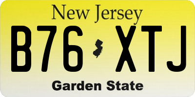 NJ license plate B76XTJ