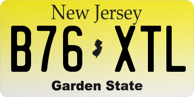 NJ license plate B76XTL