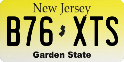 NJ license plate B76XTS