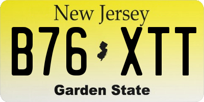 NJ license plate B76XTT