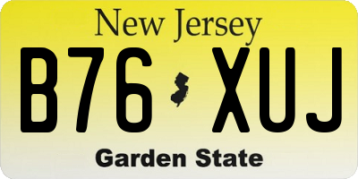NJ license plate B76XUJ