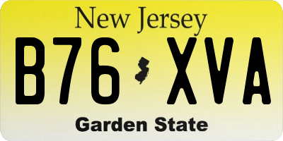 NJ license plate B76XVA