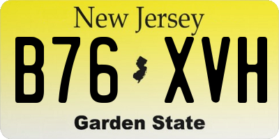 NJ license plate B76XVH