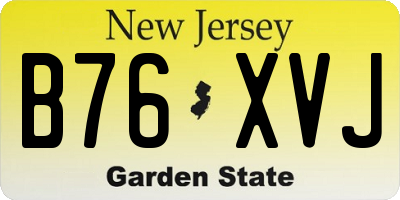 NJ license plate B76XVJ