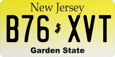 NJ license plate B76XVT