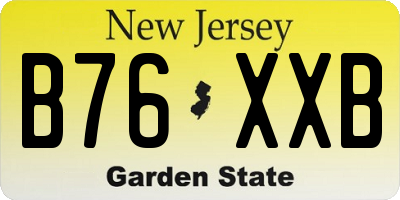 NJ license plate B76XXB