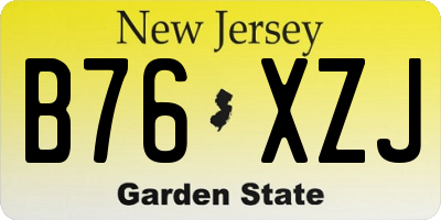 NJ license plate B76XZJ