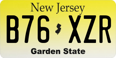 NJ license plate B76XZR