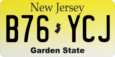 NJ license plate B76YCJ