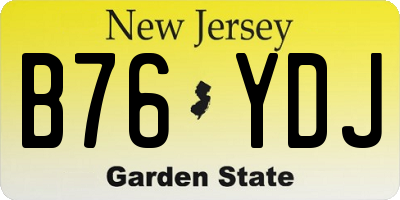 NJ license plate B76YDJ
