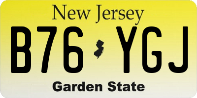 NJ license plate B76YGJ