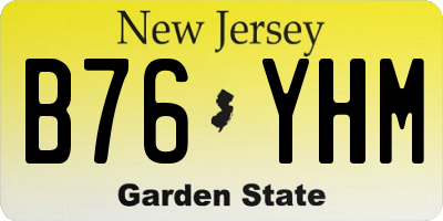 NJ license plate B76YHM