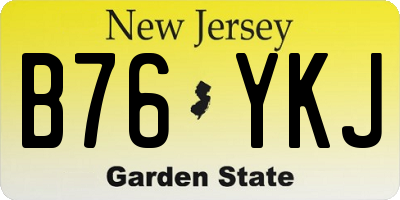 NJ license plate B76YKJ