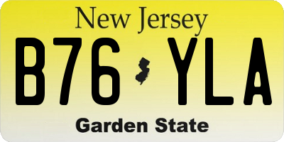 NJ license plate B76YLA