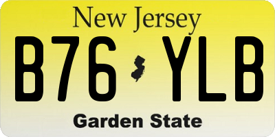 NJ license plate B76YLB