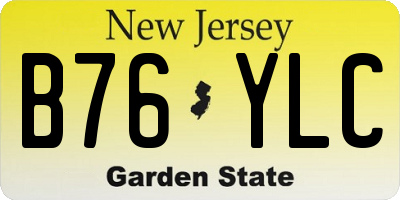 NJ license plate B76YLC