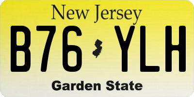 NJ license plate B76YLH