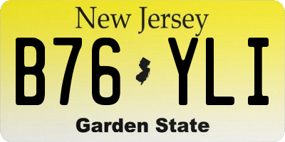NJ license plate B76YLI