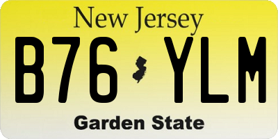 NJ license plate B76YLM