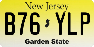 NJ license plate B76YLP