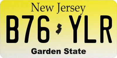 NJ license plate B76YLR