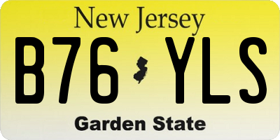 NJ license plate B76YLS