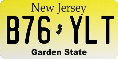 NJ license plate B76YLT