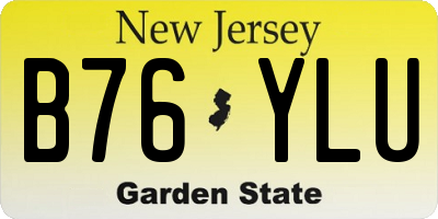 NJ license plate B76YLU