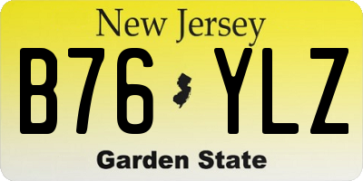 NJ license plate B76YLZ