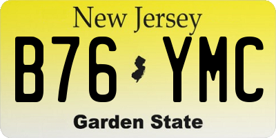 NJ license plate B76YMC