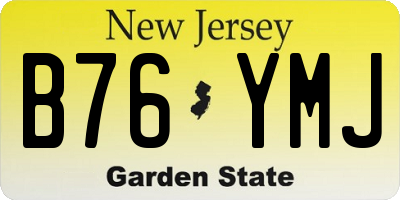 NJ license plate B76YMJ