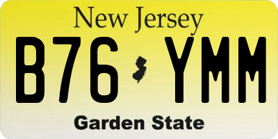 NJ license plate B76YMM