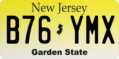 NJ license plate B76YMX