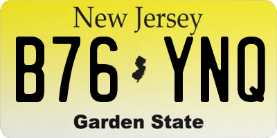 NJ license plate B76YNQ