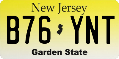 NJ license plate B76YNT