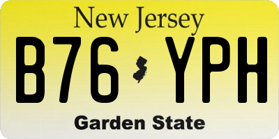 NJ license plate B76YPH