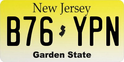 NJ license plate B76YPN