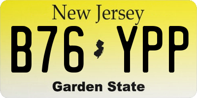 NJ license plate B76YPP