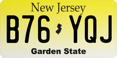 NJ license plate B76YQJ