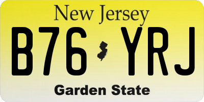 NJ license plate B76YRJ