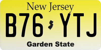 NJ license plate B76YTJ