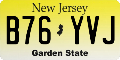 NJ license plate B76YVJ