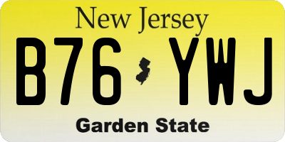NJ license plate B76YWJ